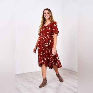 Latched Mama Cinnamon Daisy Flutter Sleeve Romper